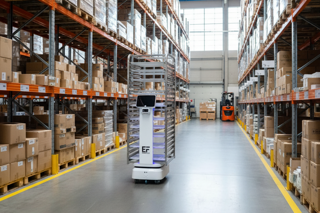 Use the exact robot from the reference image. Do not alter its appearance, desi…