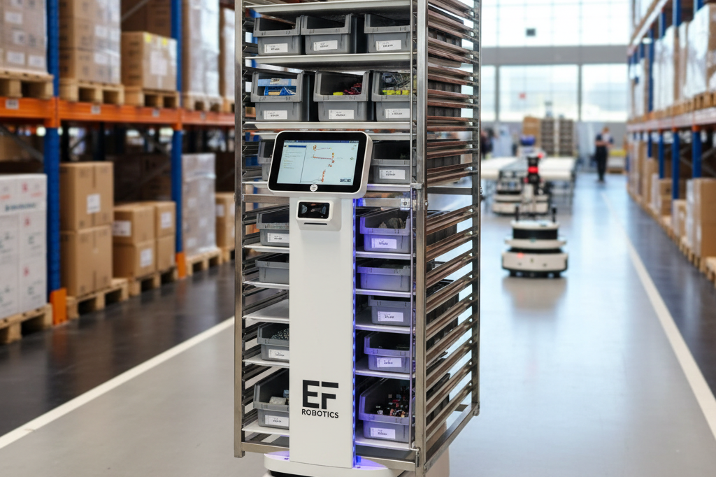 Use the exact robot from the reference image. Do not alter its appearance, desi…