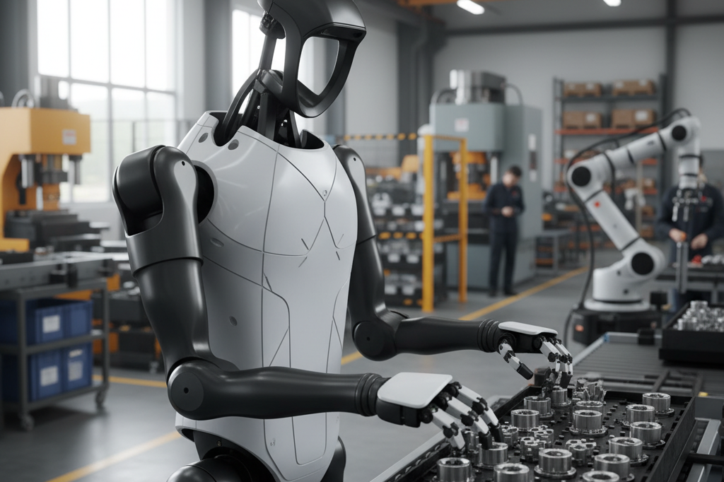 Use the exact robot from the reference image. Do not alter its appearance, desi…