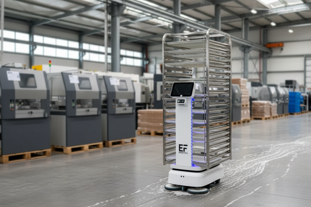 Use the exact robot from the reference image. Do not alter its appearance, desi…