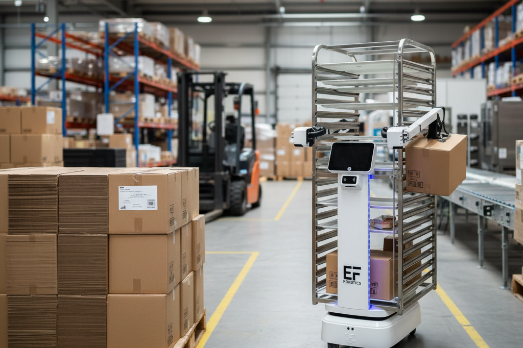 Use the exact robot from the reference image. Do not alter its appearance, desi…