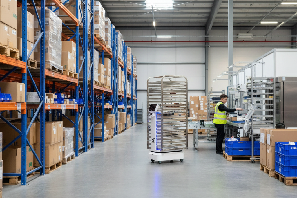 Use the exact robot from the reference image. Do not alter its appearance, desi…