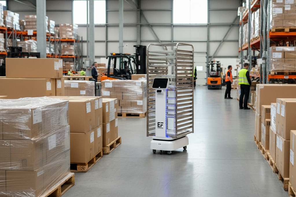 Use the exact robot from the reference image. Do not alter its appearance, desi…