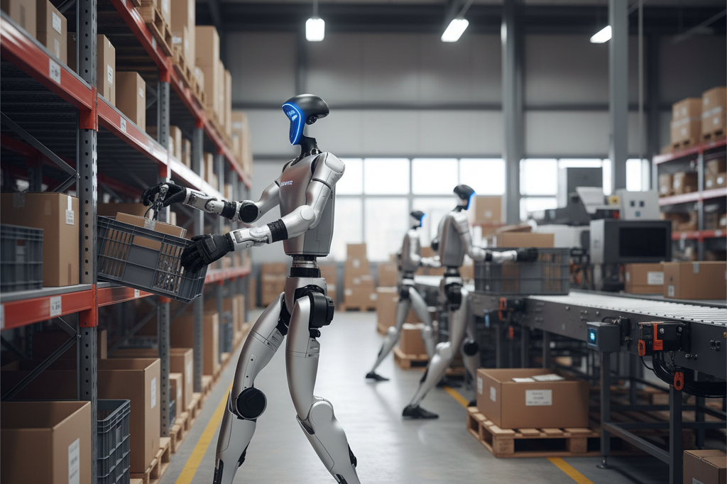 Use the exact robot from the reference image. Do not alter its appearance, desi…