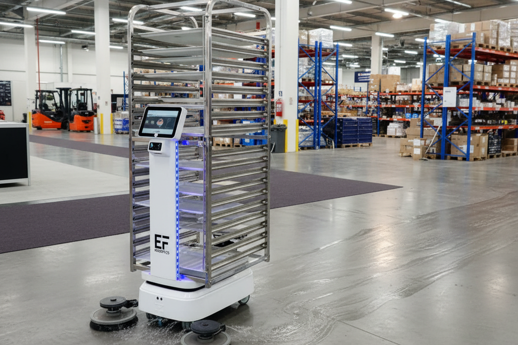 Use the exact robot from the reference image. Do not alter its appearance, desi…