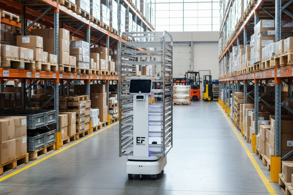 Use the exact robot from the reference image. Do not alter its appearance, desi…