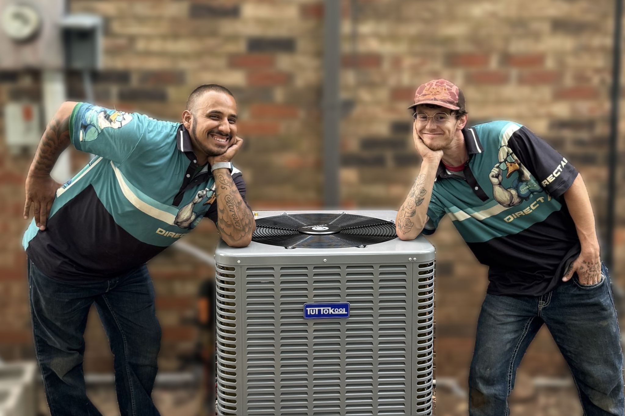 New residential AC condenser installed at an Oklahoma City home by Direct Air