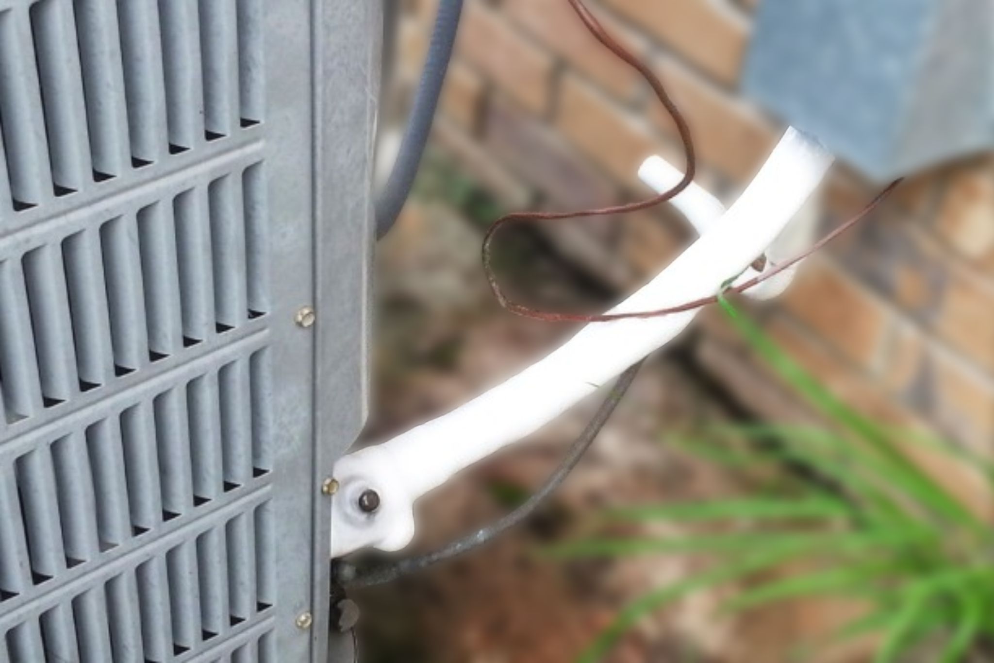 Frozen refrigerant line on a residential AC unit in Oklahoma City
