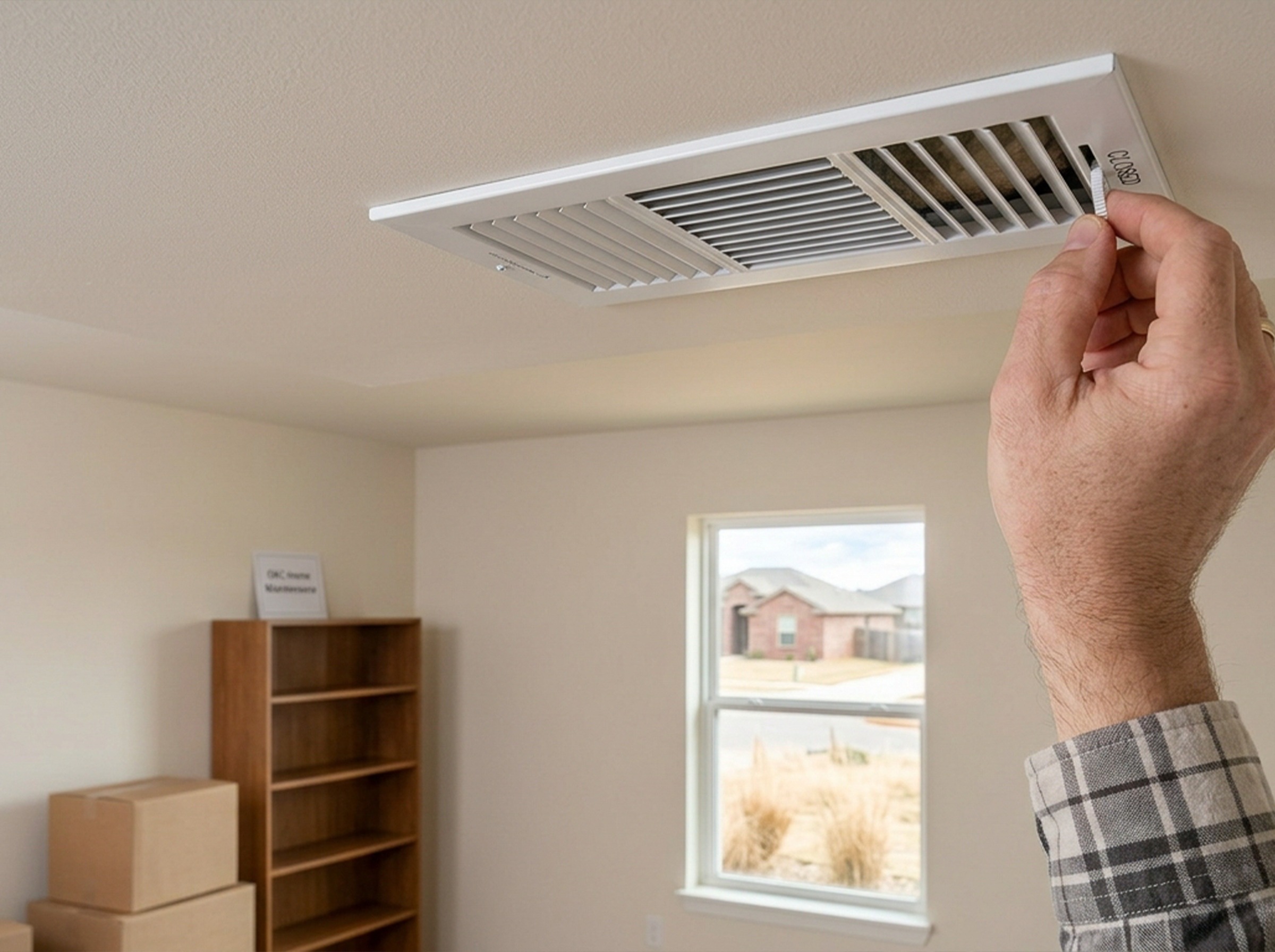Closing a supply vent in an unused room in an Oklahoma City home