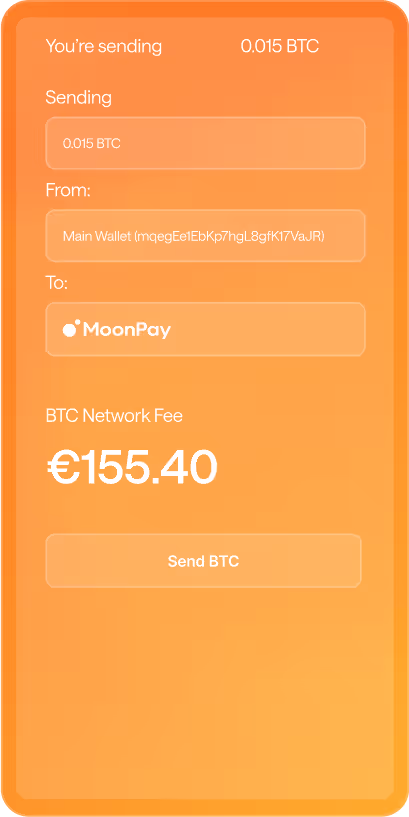Sending BTC