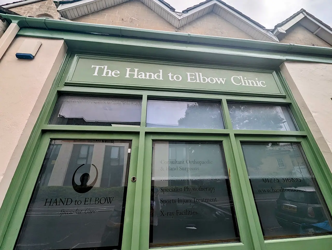 Exterior of the Hand to Elbow Clinic in Bath