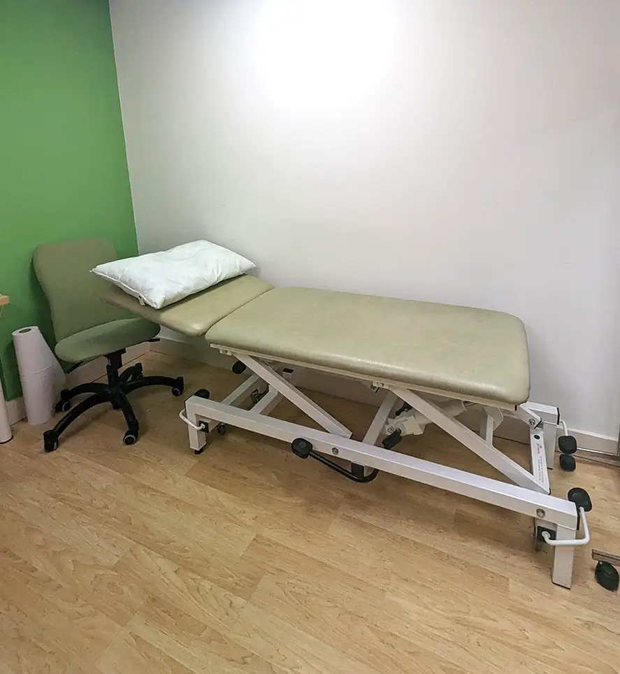 Physiotherapy room in the hand to Elbow Clinic in bath