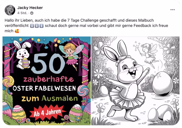 Oster-Malbuch für Kinder ab 4 Jahren mit 50 zauberhaften Oster-Fabelwesen von Jacky Hecker