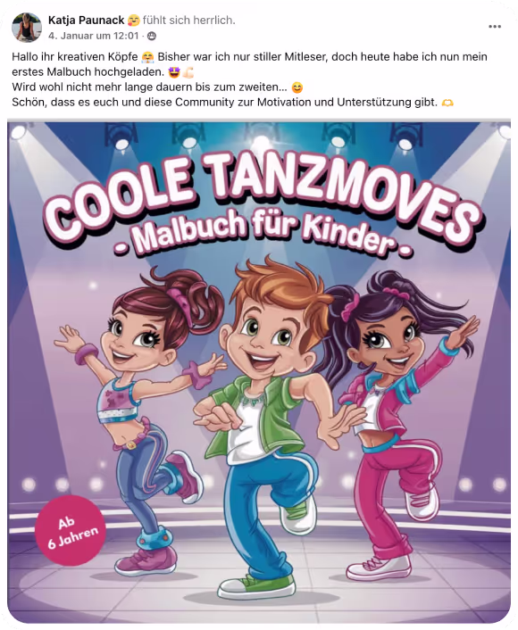  „Nomad Publishing Rezension – 'Coole Tanzmoves' Malbuch für Kinder ab 6 Jahren, kreative Tanz-Motive zum spielerischen Ausmalen, Spaß haben und Bewegen.