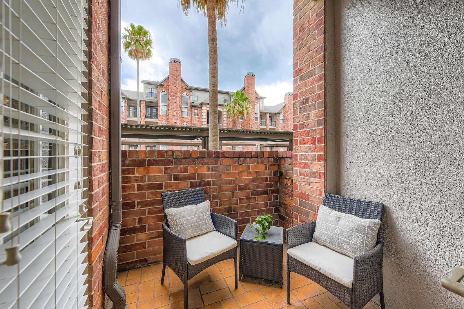 Patio with seating area