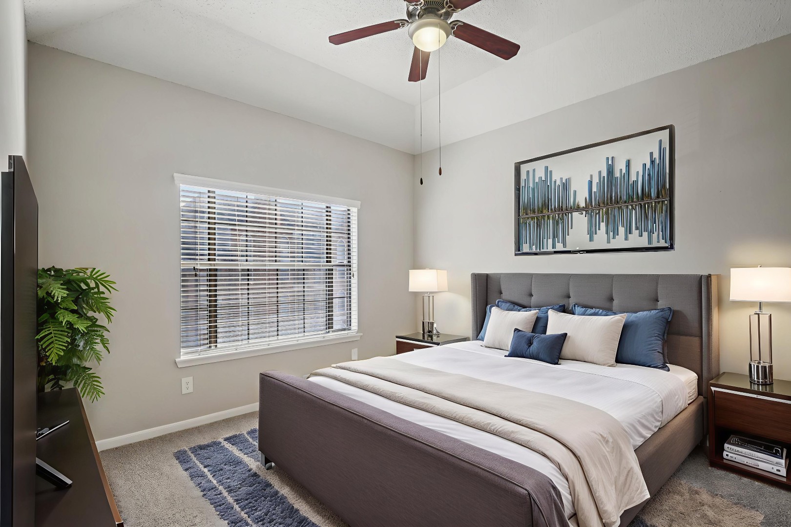 Virtually Staged Bedroom 3 Bedroom at The Phoenician Apartments in Houston, Texas
