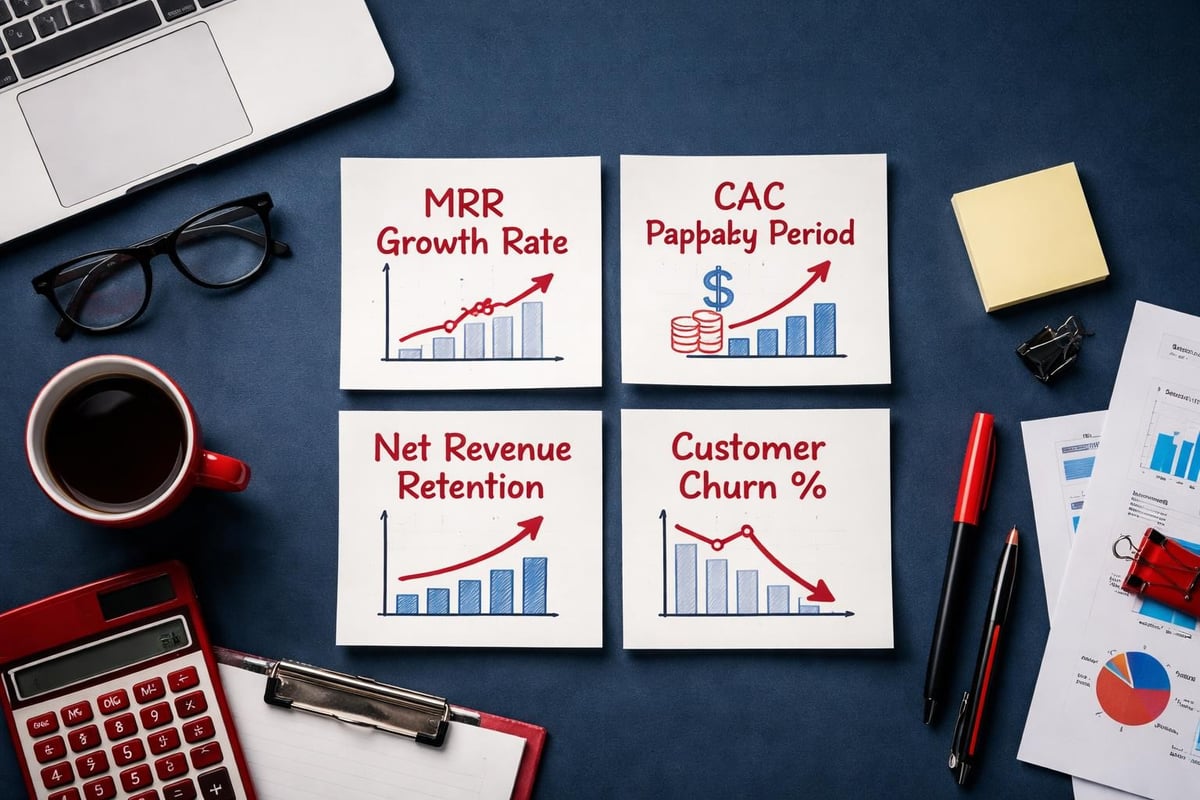 SaaS metrics dashboard