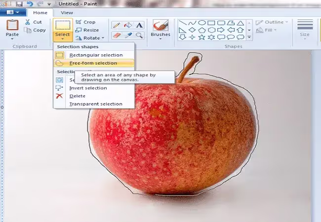 Make Background Transparent in MS Paint