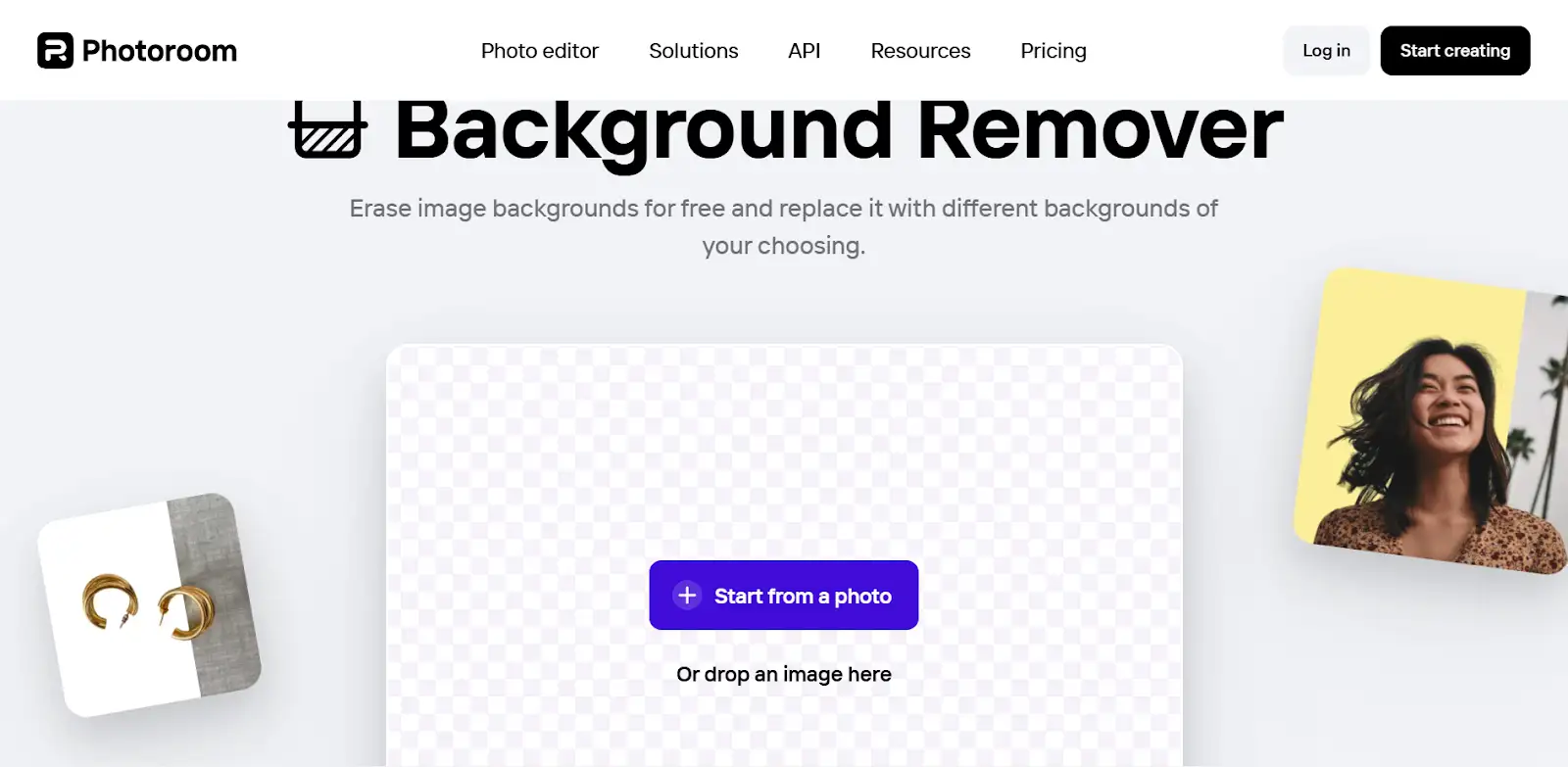 Remove Background using Photoroom