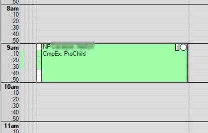 Open Dental schedule before Foji — no eligibility status shown