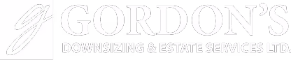 Gordon's Downsizing & Estate Services Ltd. logo with a stylized letter 'g'.