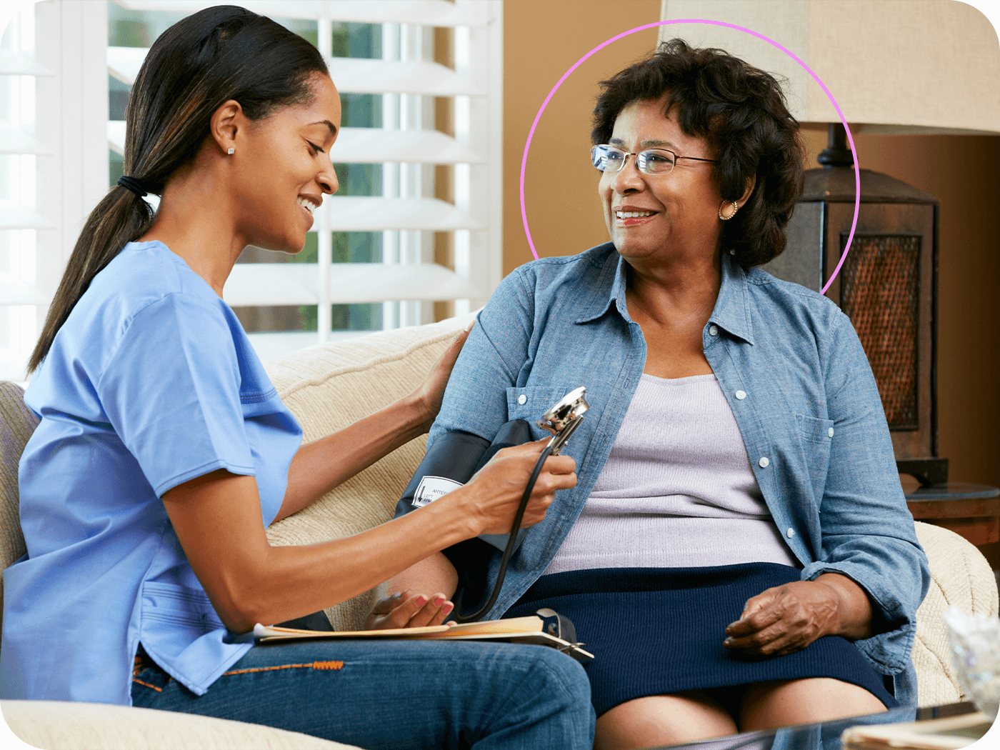 A woman looking at her phone
