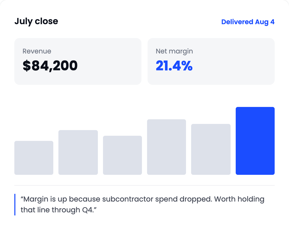 A financial dashboard