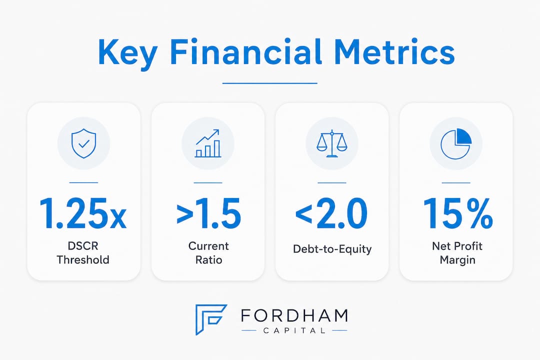 Infographic showing key financial metrics for lenders