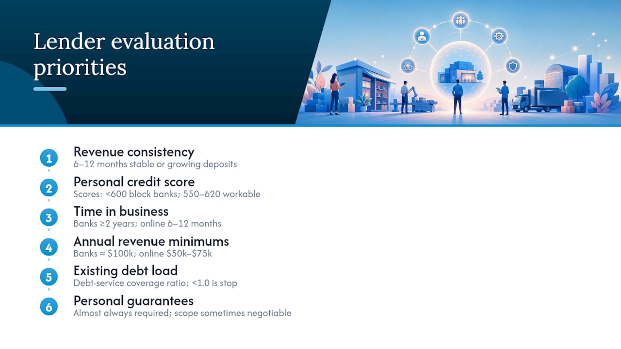 What lenders actually evaluate for unsecured approvals — overview diagram
