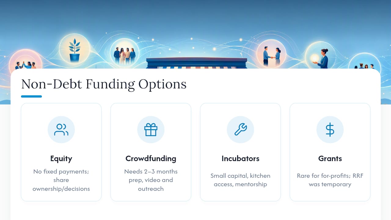Are There Non-Debt Ways to Fund a Restaurant? — overview diagram
