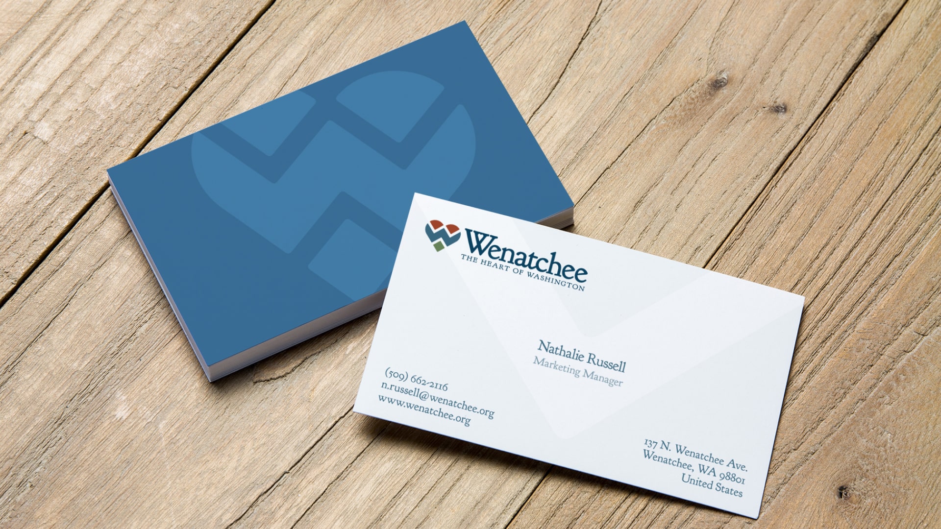 Visit Wenatchee - Mockup - Business Cards