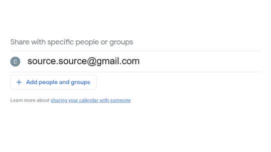 Share a Google Calendar with specific people