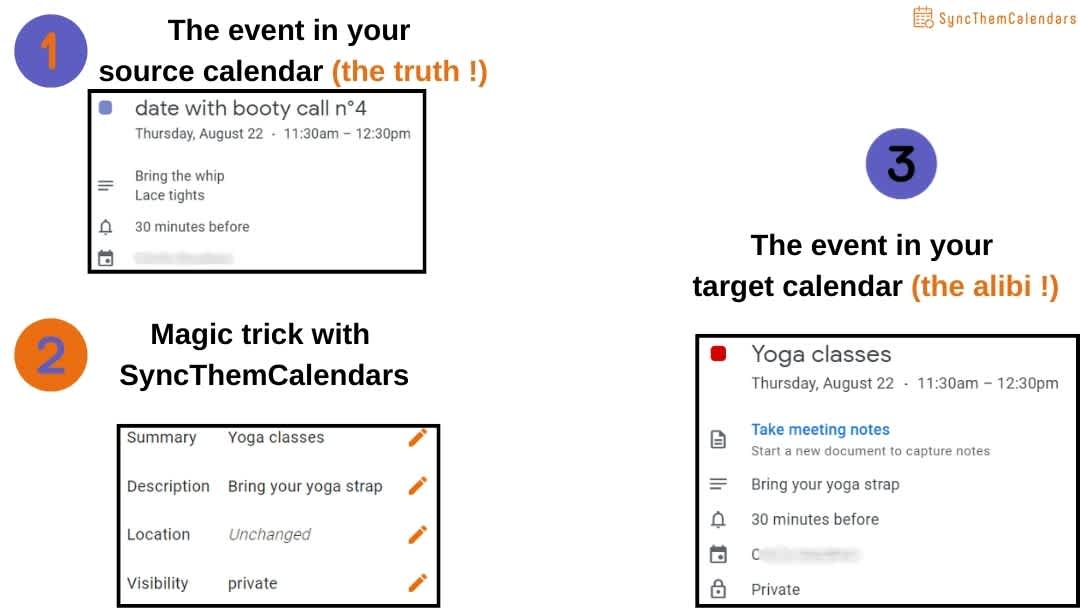 Manage visibility across multiple Google Calendars with SyncThemCalendars