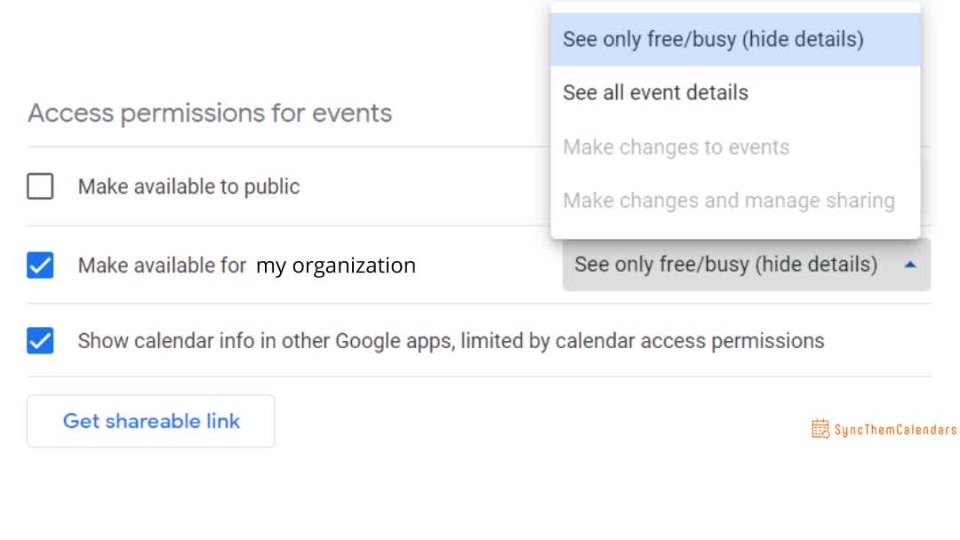 My Google Calendar in my company
