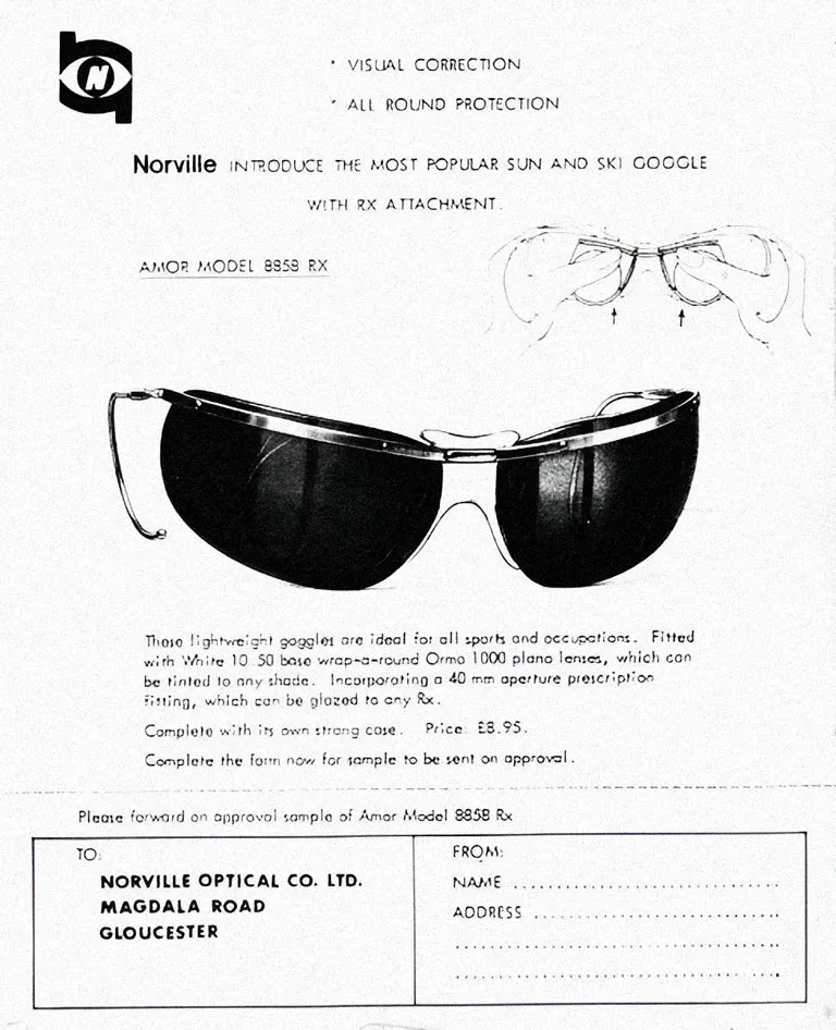 Brevet officiel Solamor pour le modèle de lunette Sport 1000 conçu par Georges Lissac. 