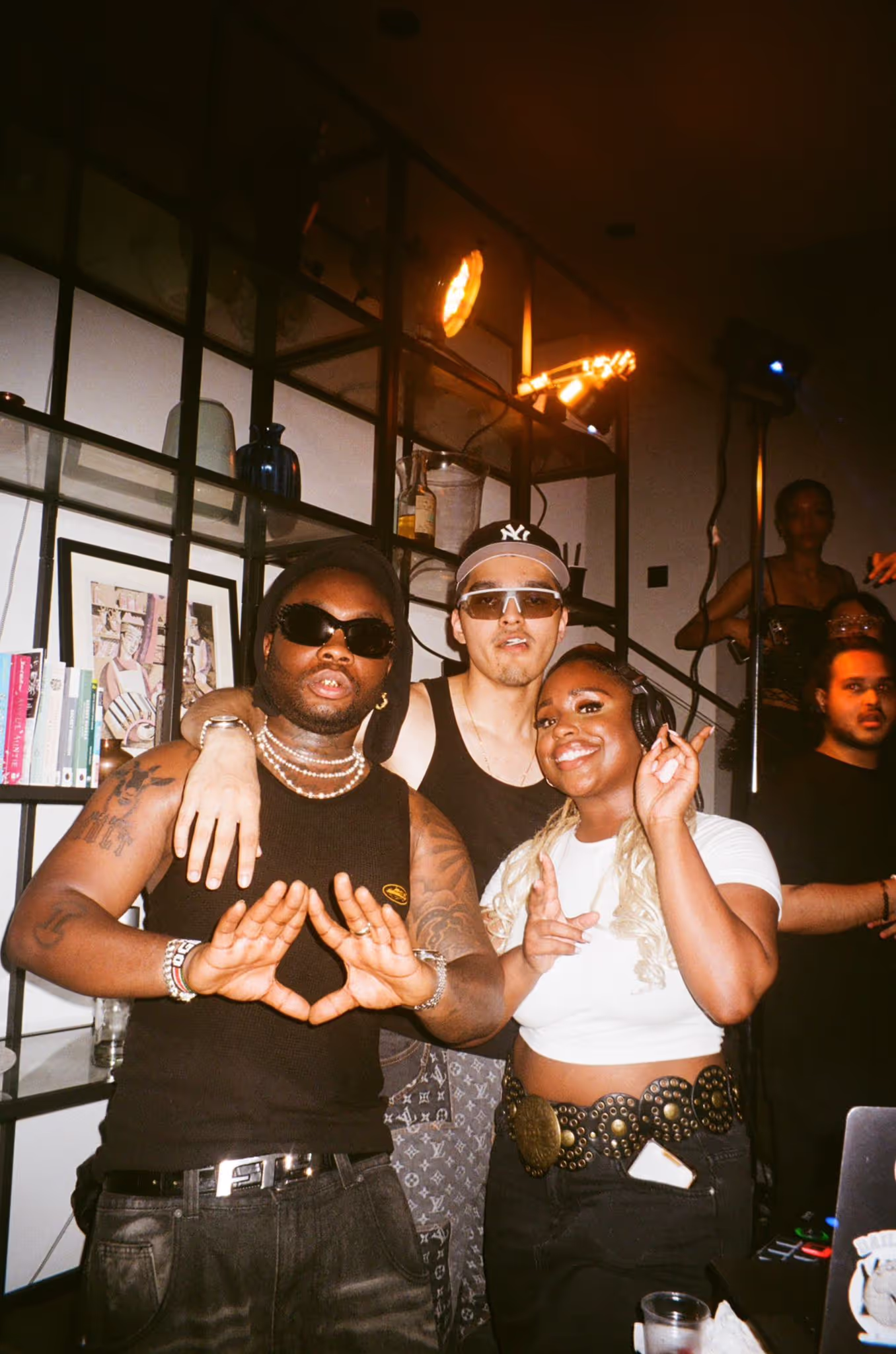 The DJs posing and having fun at Soirée's MONOCHROME House Party vol.2