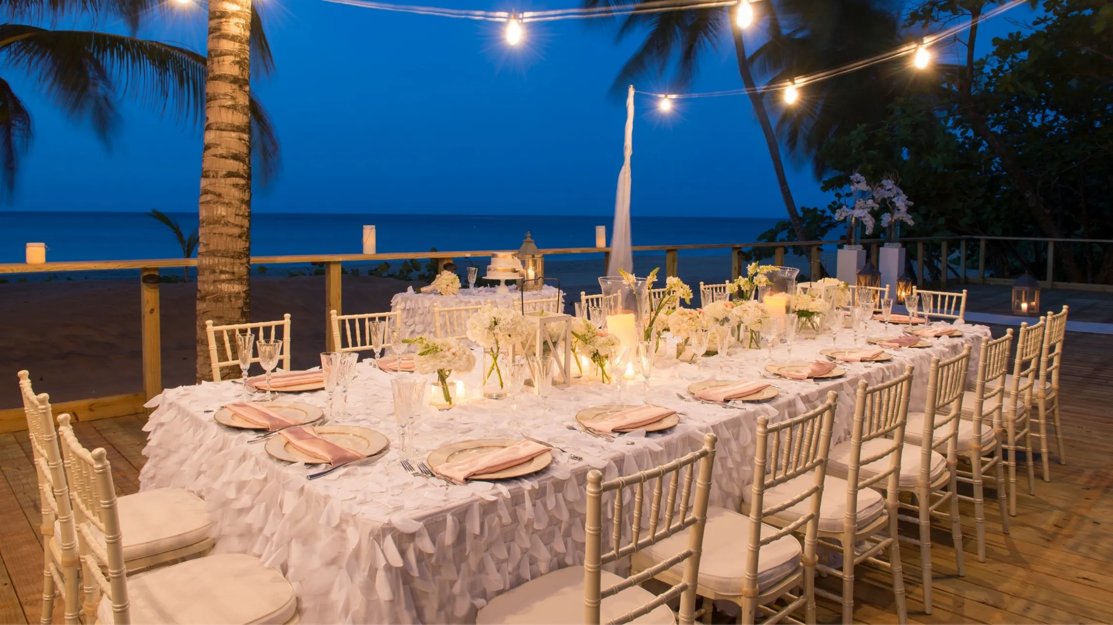 Beach deck event space at Wyndham Grand Rio Mar