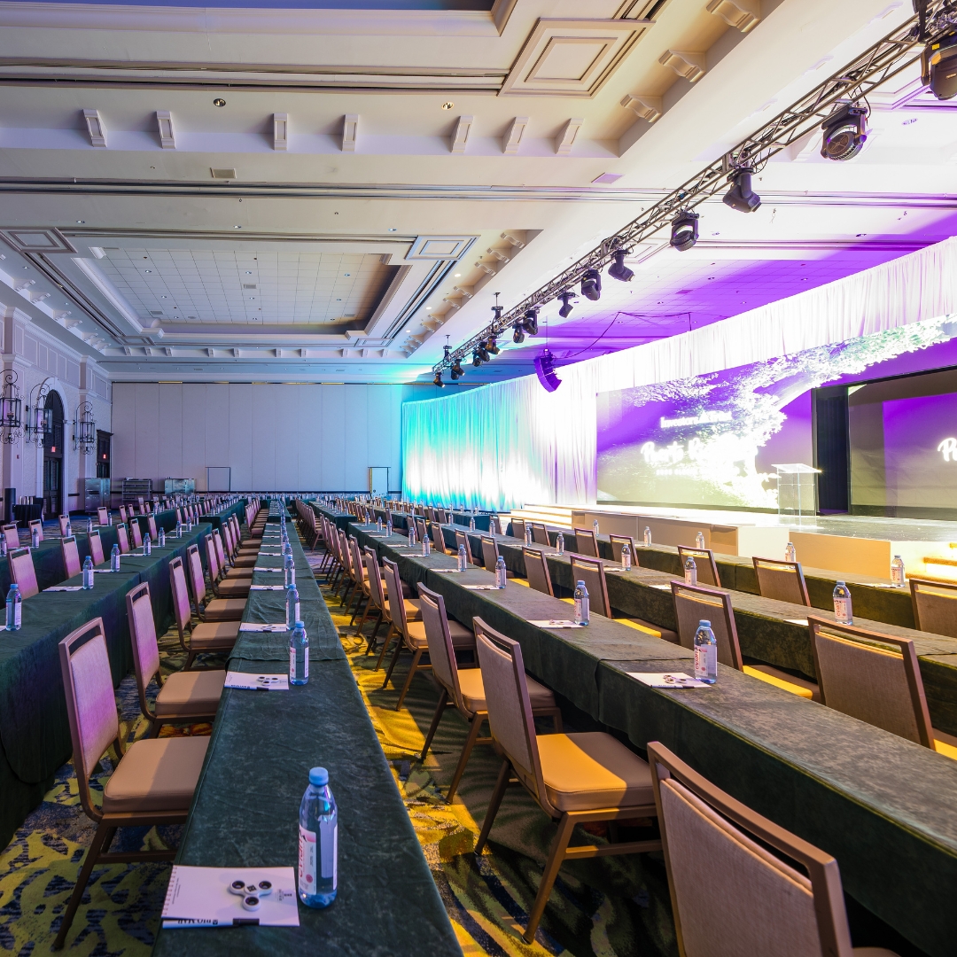 View of a conference set up at Wyndham Rio mar Ballroom.