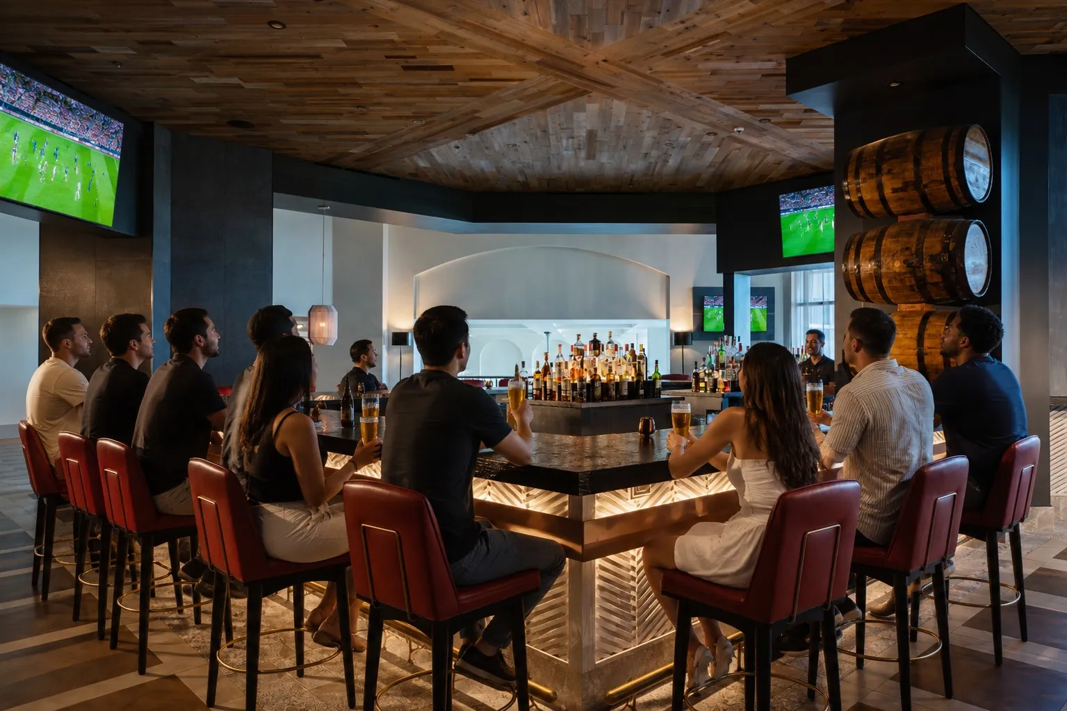 People gathered at Caicu for the 2026 World Cup Viewing Parties