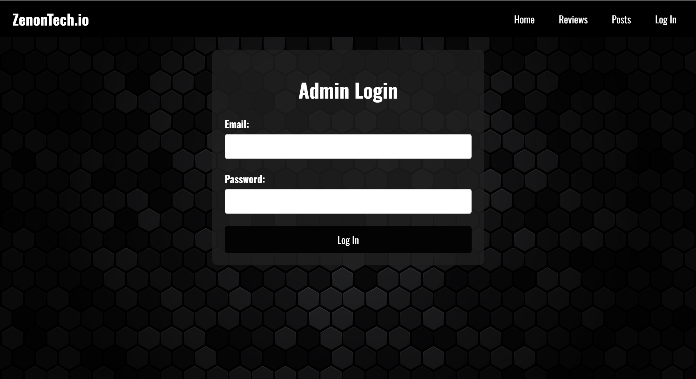 login page