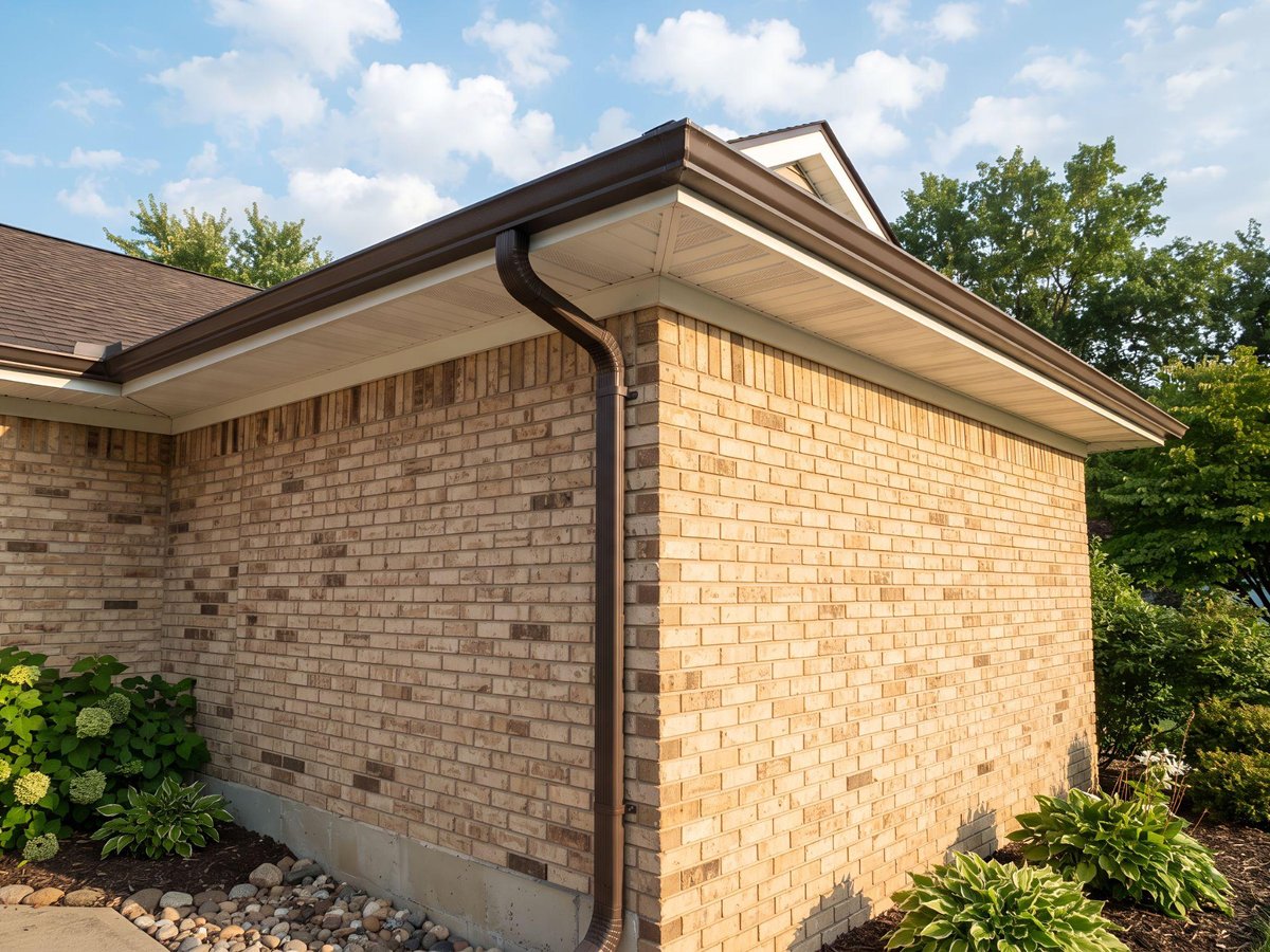 soffit and fascia on a brick home in simcoe county
