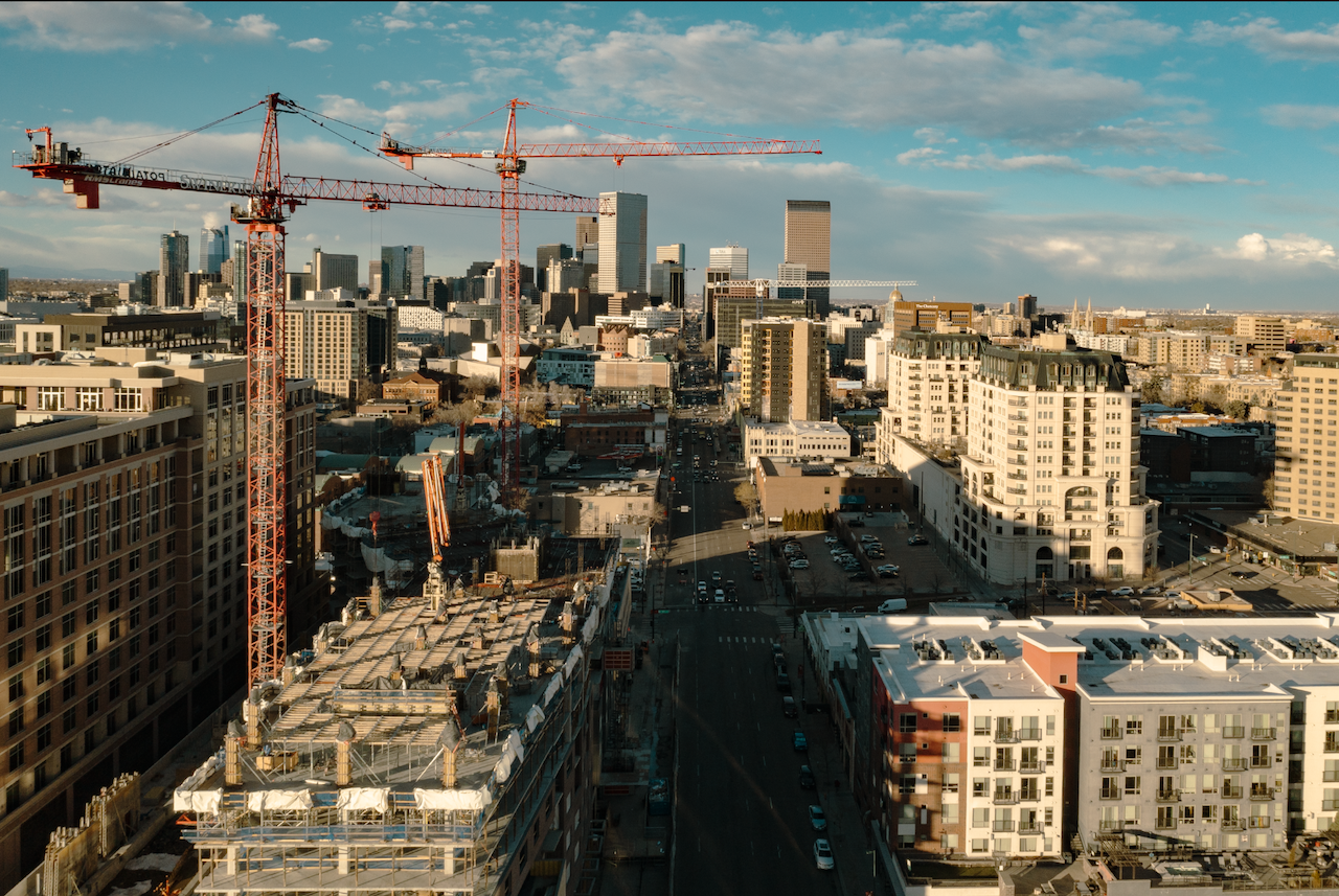 Cranes in downtown denver
