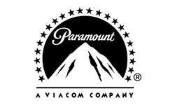 Paramount Pictures logo with mountains and stars, Viacom Company