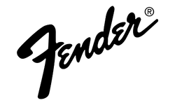 Fender logo, iconic guitar brand trademark in black script