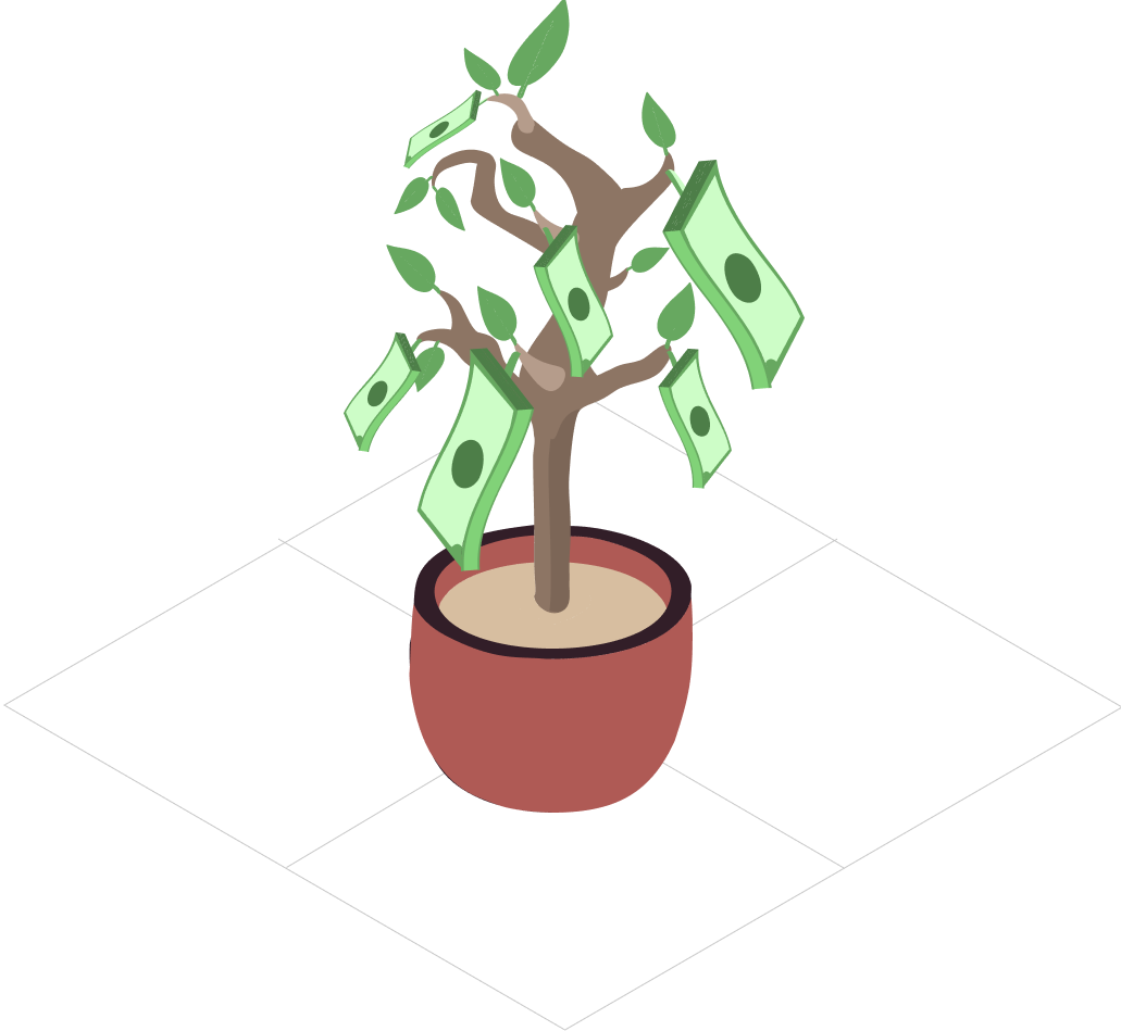 Churney money tree illustration