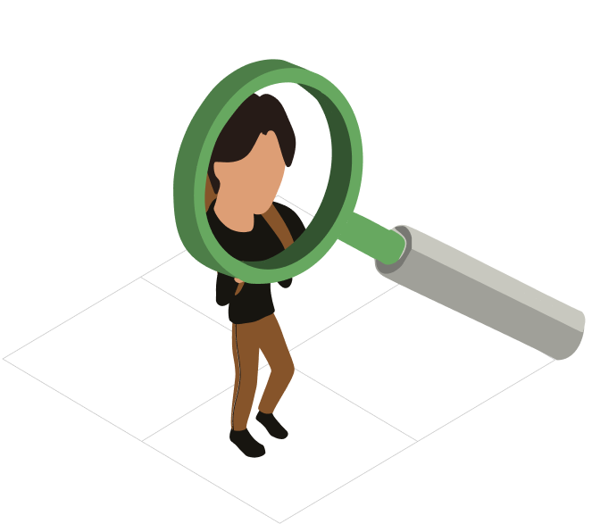 Magnifying glass illustration