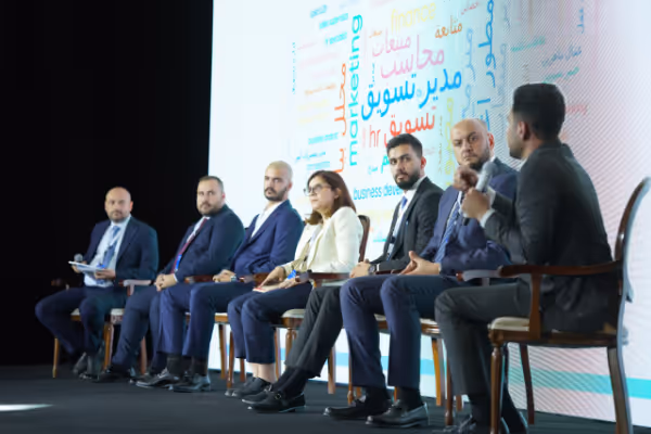 a group of people sitting on chairs