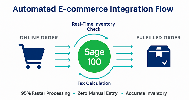 Automated Sage 100 eCommerce Integration Flow
