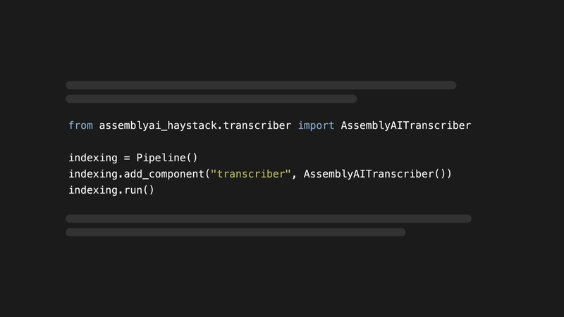 Announcing the AssemblyAI Integration for Haystack