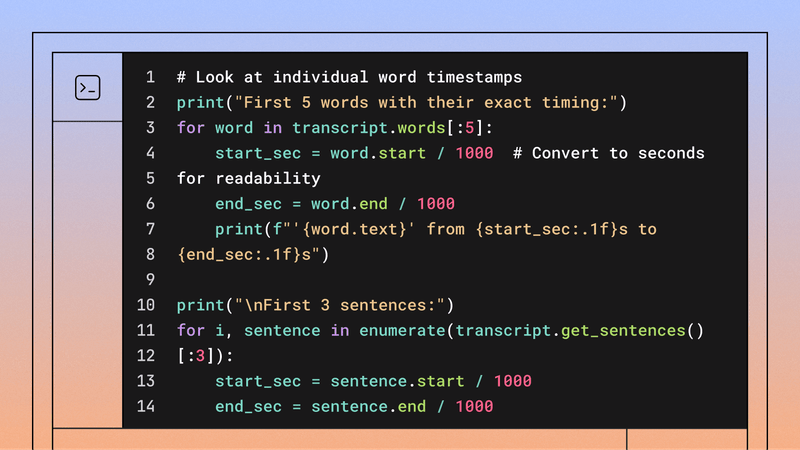 Transcribe Audio with Timestamps for Captions - Python